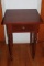 Antique 1-Drawer Work Table with Turned Legs