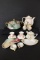 Assorted Handpainted Porcelain Items; Salt &