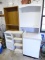 (5) Wooden Shelves & Cabinet