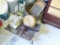 Wash Board, Old Check Writer, Antique Iron Items