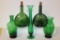 (5) Pieces of Vintage Green Glassware:  (2)