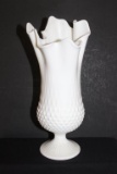 Fenton Milk Glass Handkerchief Vase--13 1/2