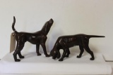 (2) Bronze Dog Figurines; 7