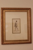 Double-Matted & Framed Antique Hand-Colored