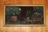 Framed Painting on Velvet--47