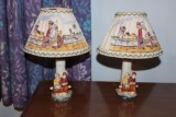 Pair of Delft Table Lamps