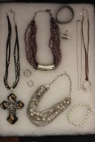 Assorted Costume Jewelry & (1) Sterling Silver