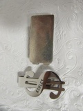 (2) Sterling Silver Money Clips:  (1) engraved