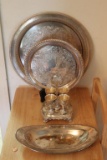 Assorted Silver Plate Items:  10