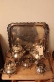 Assorted Antique Silver Plate Items:  Queen City