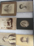 (6) Cabinet Cards--Young Women, Late 19th Century