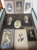 (9) Cabinet Cards & Old Photographs--Women