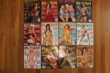 (12) Playboy Magazines--January-December 2008
