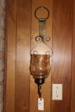 Hanging Metal Candle Sconce, 25 1/2