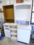 (5) Wooden Shelves & Cabinet