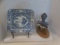 Andrea By Sadek Blue and White Rectangular