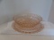 Pink Depression Glass Bowl & Plate