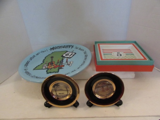"Mississippi" 11 7/8:  Souvenir Plate, 7 1/4" x 6