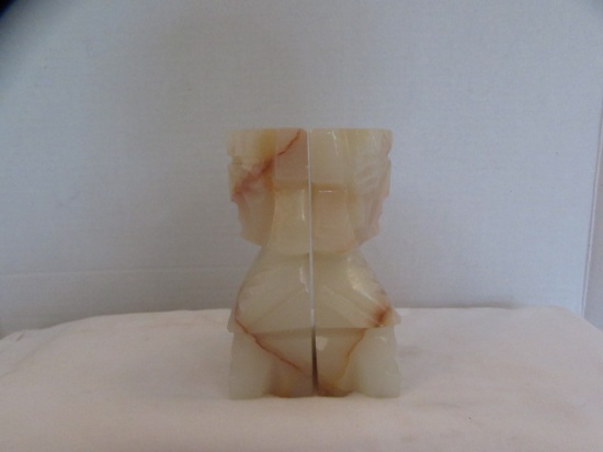 Pair of Carved Natural Stone Bookends