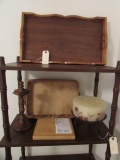 Assorted Decorative Items: Wooden Rectangular