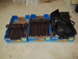 (2) Boxes of Plastic Hangers & (5) Tote Bags
