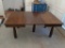 Antique Oak Dining Table with One Leaf 44 1/2