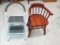 Wood Barrel-Back Arm Chair, 2-Step