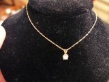 Round .46ct Diamond Pendant in 14K Yellow Gold