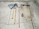 (7) Long Handle Yard and Garden Tools