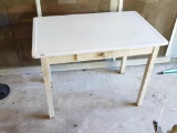 Antique Porcelain Top 1-Drawer Kitchen Table