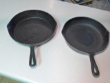 (2) Cast Iron Frying Pans