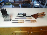 Assorted Knives, Knife Sets and Sharpener