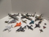 Assorted Plastic & Metal Toy Airplanes