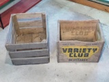 (2) Antique Wood Shipping Crates