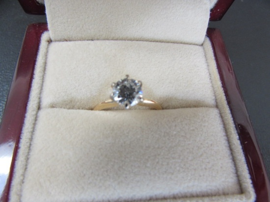 Round .8ct Diamond Solitaire Engagement Ring