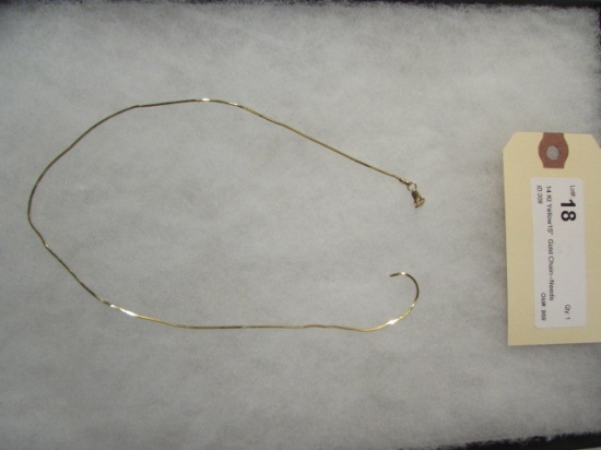 14 Kt Yellow15"  Gold Chain--Needs Repair