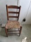 Antique Ladder Back Chair with Rush Seat (Seat
