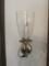 Brass Electric Wall Sconce with Glass Shade