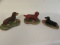 (3) Vintage Charmstone Dachshund Dog Figurines