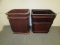 (2) Wooden Garbage Cans