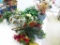 Assorted Ceramic Flower Pots, Vase, Silk Flowers,