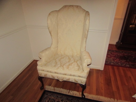 Queen Anne Upholstered Wing Chair--Masterpiece