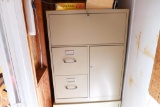 Metal Locking Cabinet with Fall Front Top, (2)