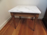 Marble-Top End Table