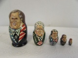 Set of Russian Nesting Dolls--American Presidents