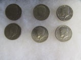 (6) 1971 Kennedy Half Dollars