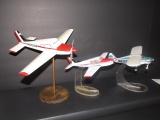 (3) Painted Model Airplanes:  (2) Piper