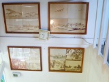 (4) Framed Photographs of Farm Scenes, Airplanes,