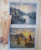 (2) Signed Oil Paintings on Canvas Unframed 22