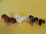 (4) Vintage Dachshund Dog Figurines